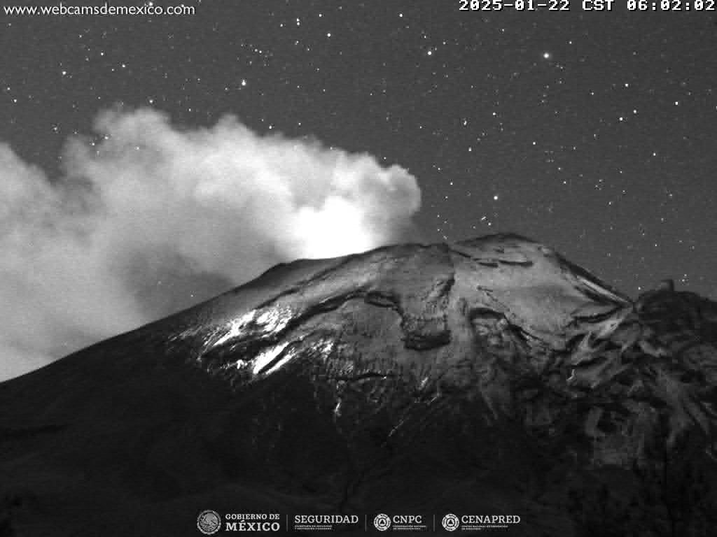 Popocatépetl, en calma; solo registra 26 exhalaciones