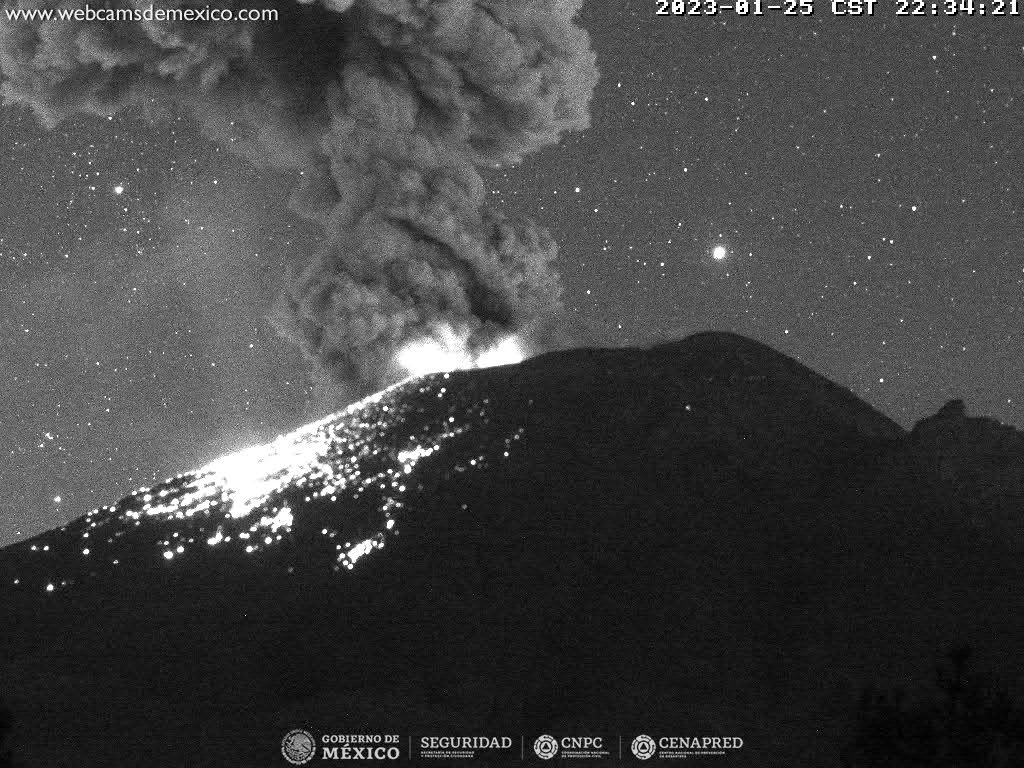 Popocatépetl registra 120 exhalaciones en 24 horas