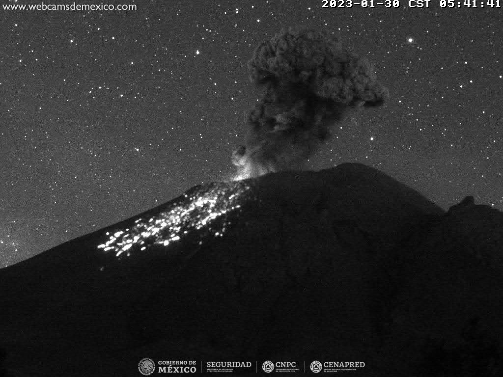 Popocatépetl registra 117 exhalaciones y 3 explosiones en 24 horas