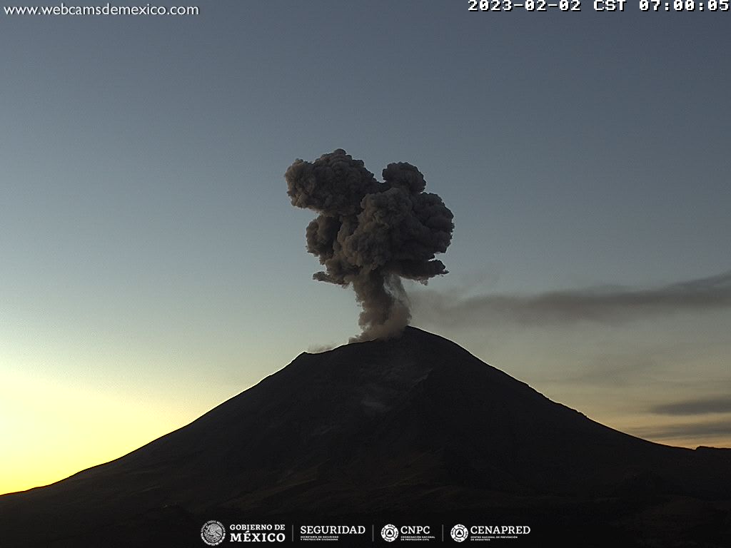 Popocatépetl registra 165 exhalaciones y tres sismos en 24 horas