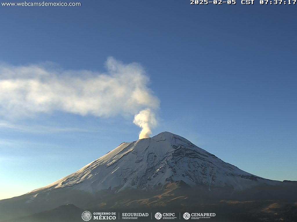 Popocatépetl amanece con intensa actividad: 97 exhalaciones en 24 horas