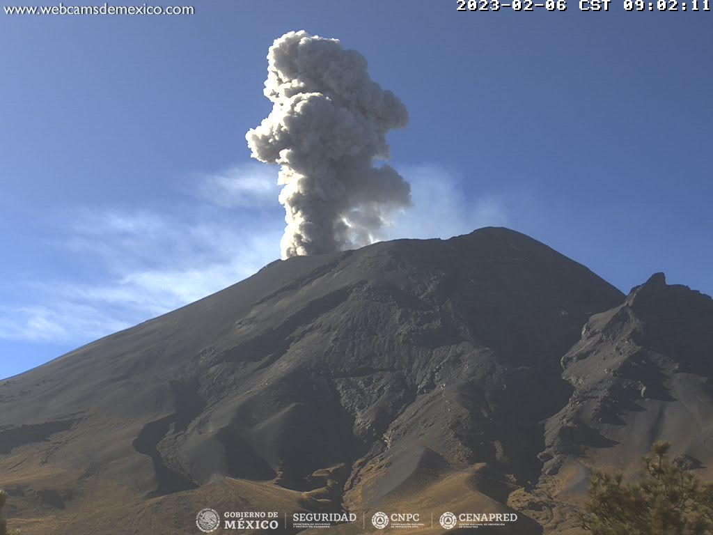 Popocatépetl registra 94 exhalaciones en 24 horas