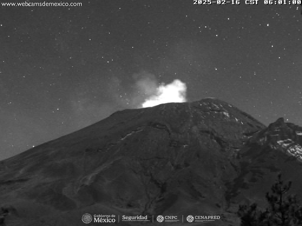 Popocatépetl registra 44 exhalaciones en 24 horas