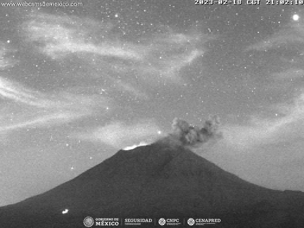 Popocatépetl registra 215 exhalaciones en 24 horas