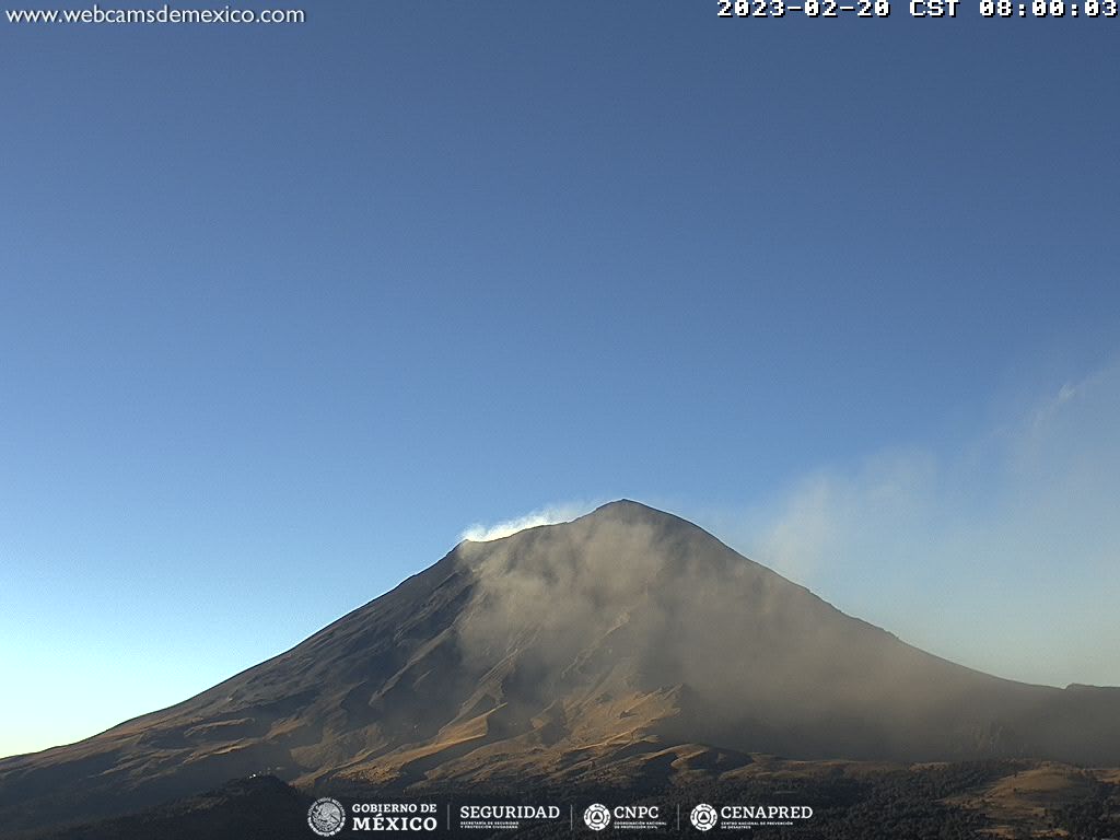 Popocatépetl registra 102 exhalaciones en 24 horas