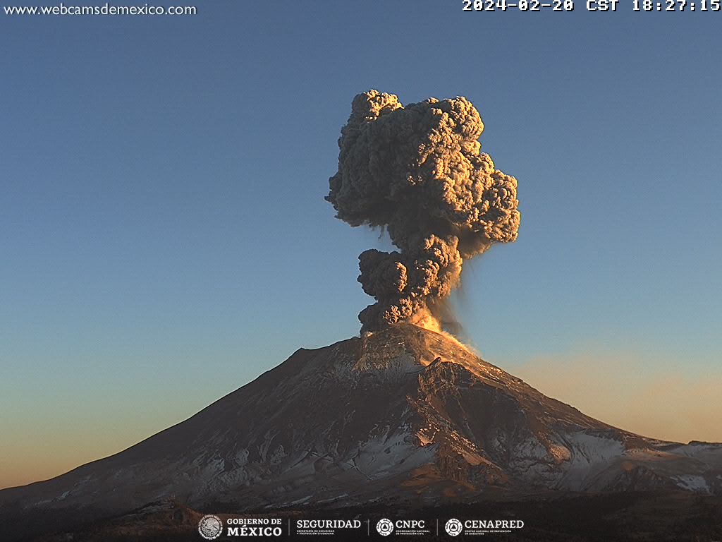 Cae ceniza del Popo en Puebla, la Cholulas, Coronango, Amozoc y Cuautlancingo