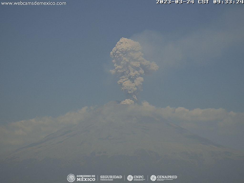 Popocatépetl incrementa actividad con 225 exhalaciones en 24 horas