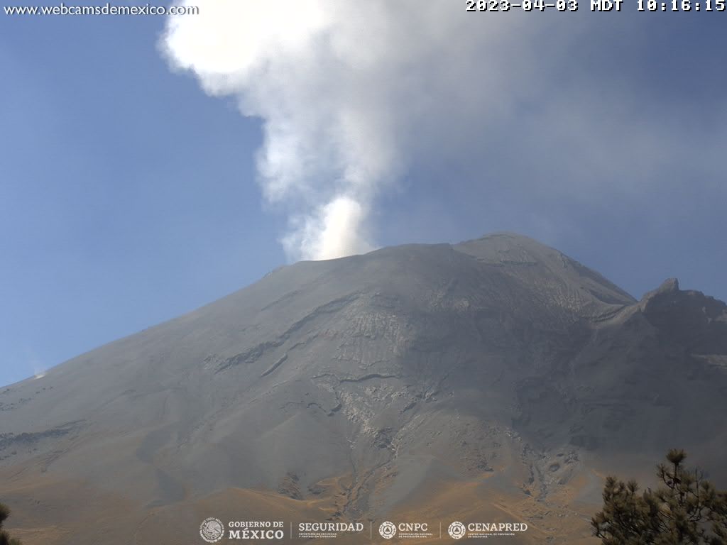 Ceniza del Popocatépetl llega hasta Amecameca en el Edomex