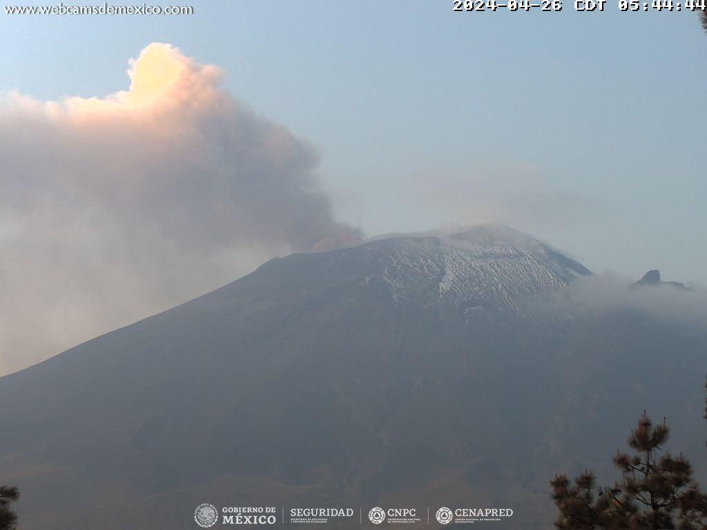 Popocatépetl, en calma; solo registra 24 exhalaciones 