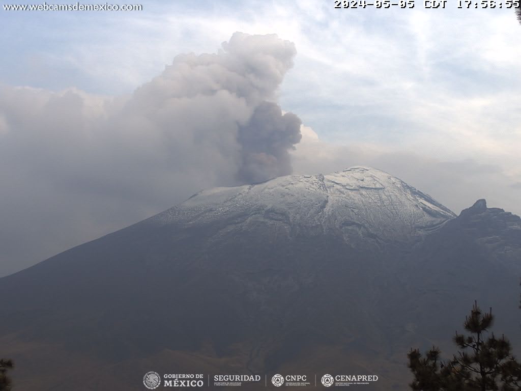Popocatépetl registra 91 exhalaciones en 24 horas