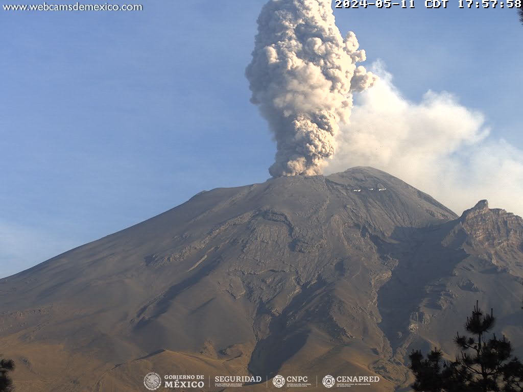 Popocatépetl, en calma; registra 12 exhalaciones en 24 horas