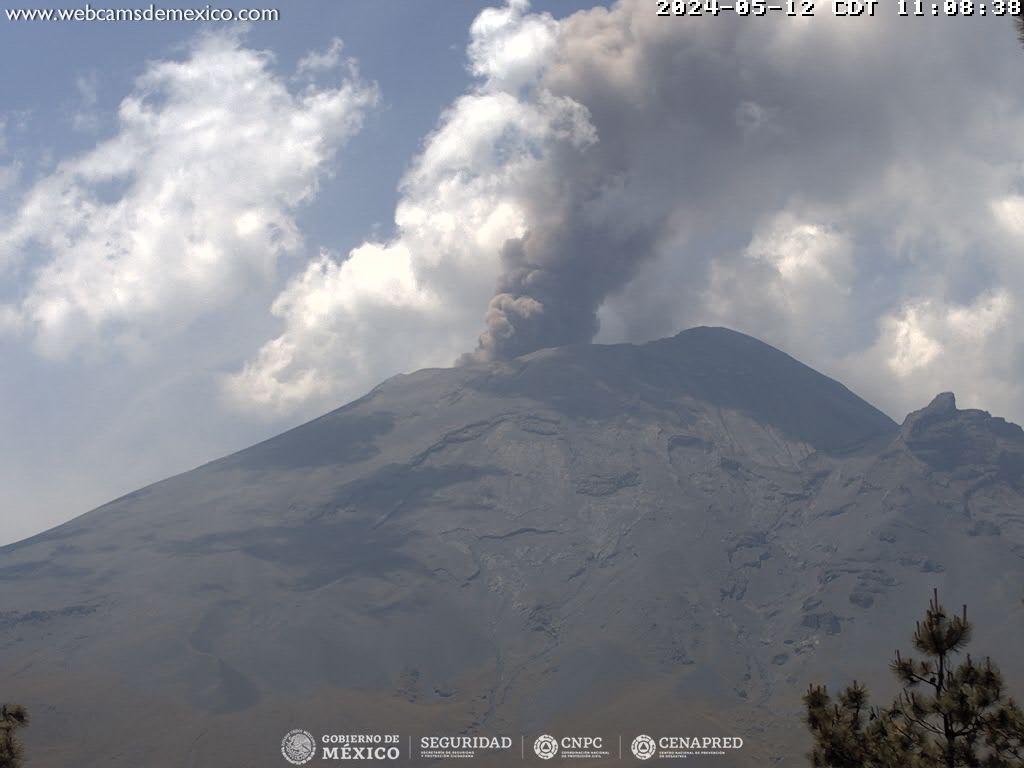 Popocatépetl registra 119 exhalaciones