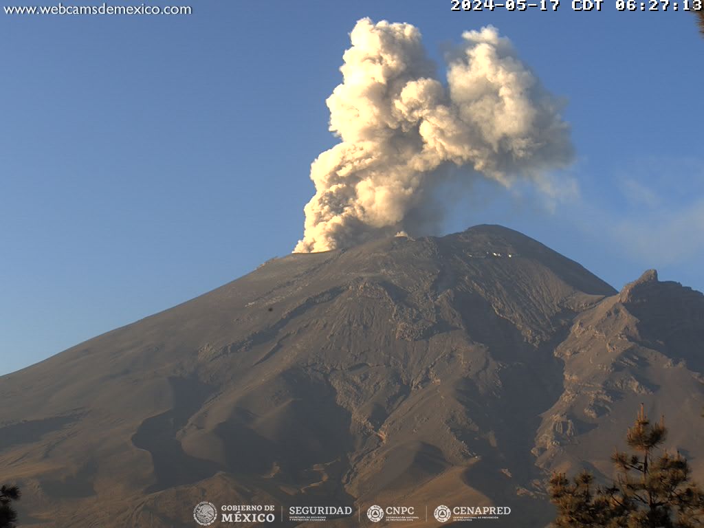 Popocatépetl registra 60 exhalaciones y 135 minutos de tremor
