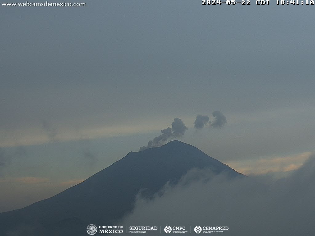 Popocatépetl en calma; solo registra 9 exhalaciones en 24 horas