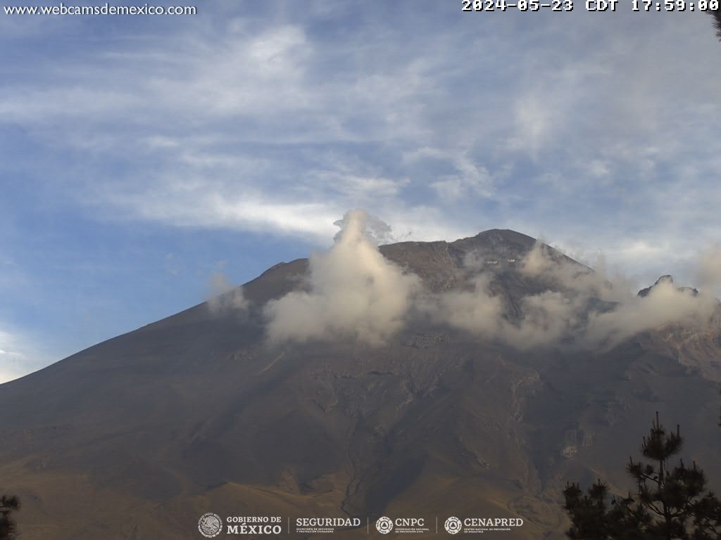Popocatépetl solo registra 8 exhalaciones y 1236 minutos de tremor