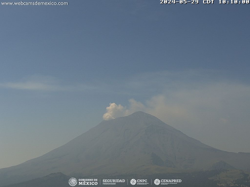 Popocatépetl registra solo 9 exhalaciones y 537 minutos de tremor