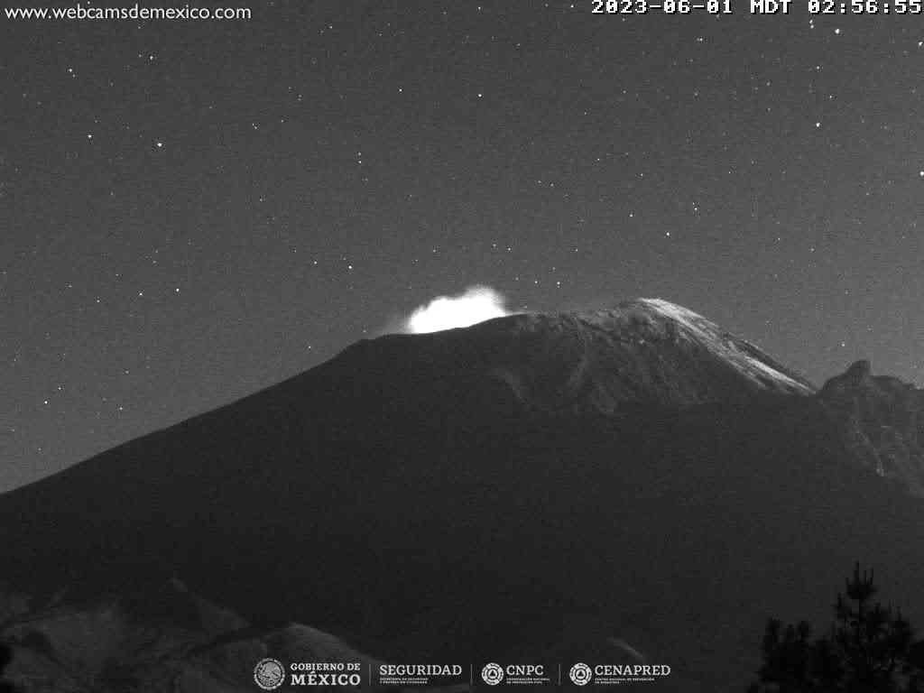 Popocatépetl registra 219 exhalaciones y 11 minutos de tremor de alta frecuencia