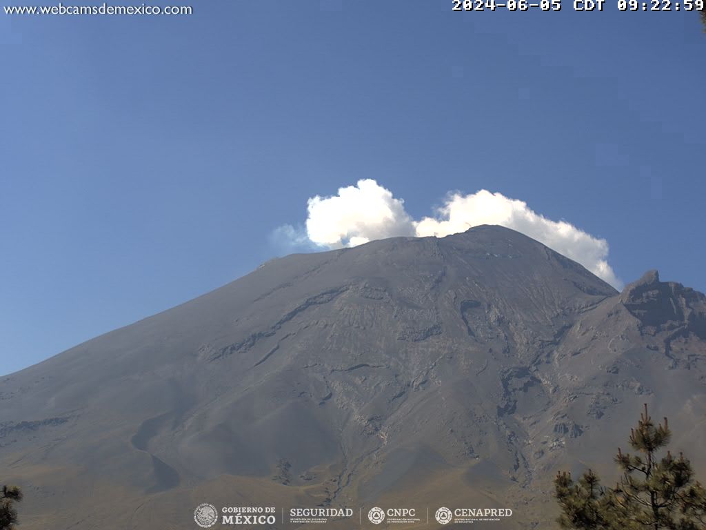 Popocatépetl registra 23 exhalaciones y 23.6 minutos de tremor