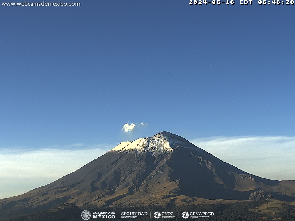 Popocatépetl registra 40 exhalaciones y 283 minutos de tremor