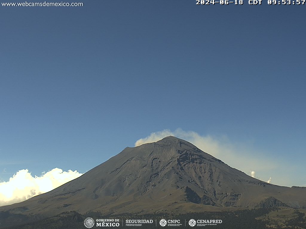 Popocatépetl solo registra 6 exhalaciones en 24 horas