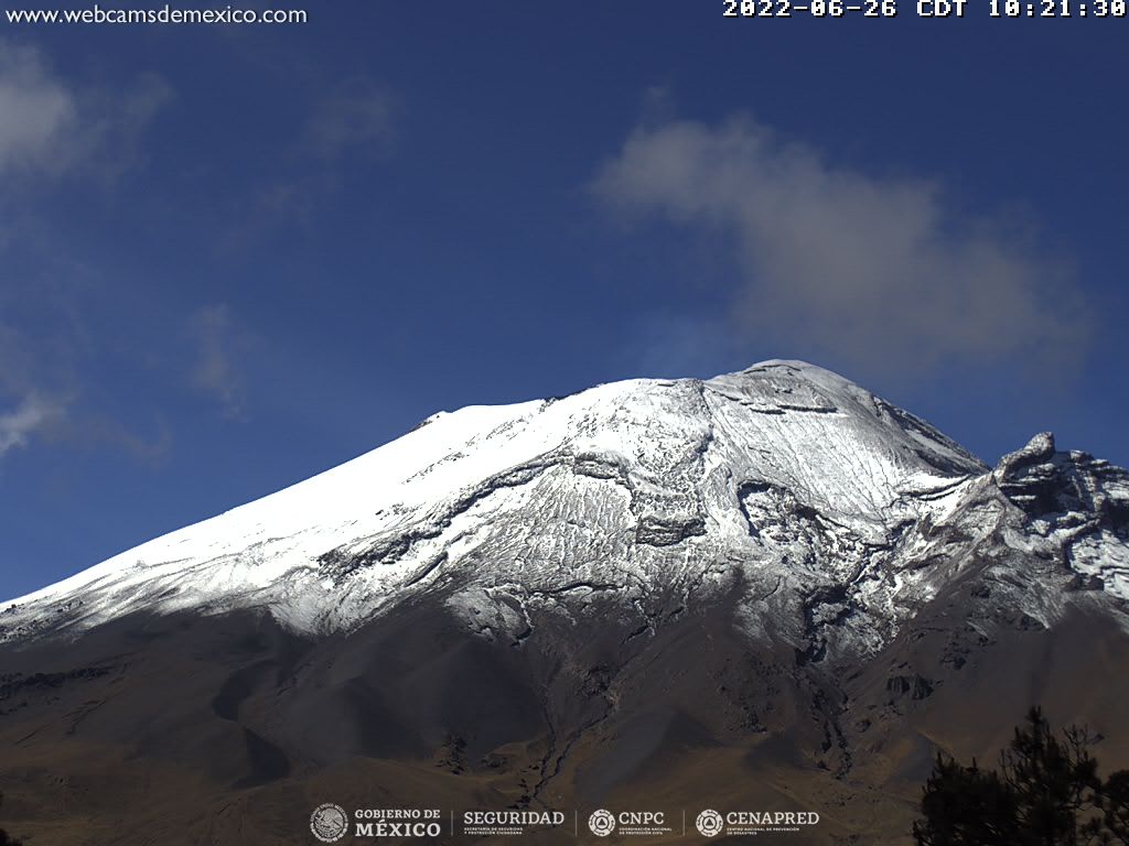Registran sismo y 19 exhalaciones en el Popocatépetl