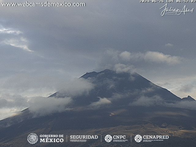 Popocatépetl registra 45 exhalaciones en 24 horas