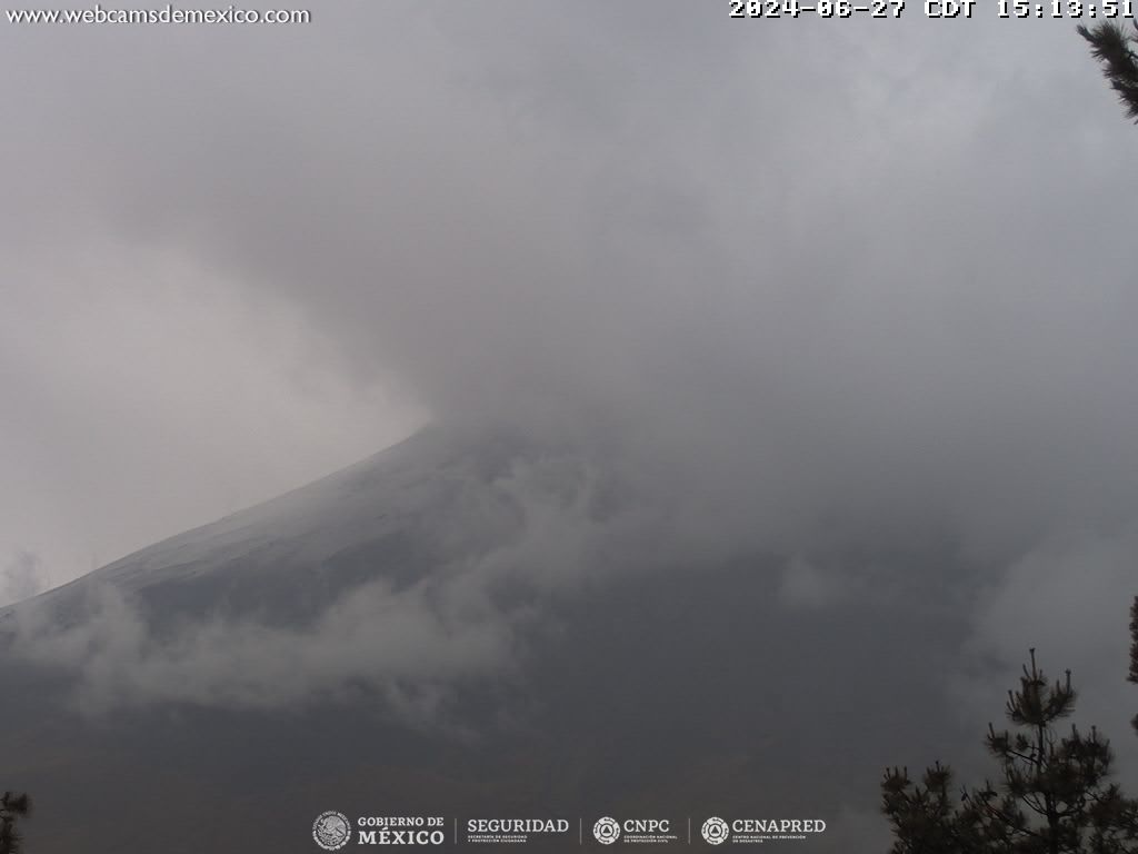 Popocatépetl registra 29 exhalaciones y 14 minutos de tremor