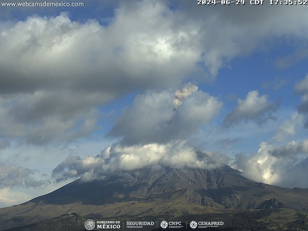 Popocatépetl registra 195 minutos de tremor