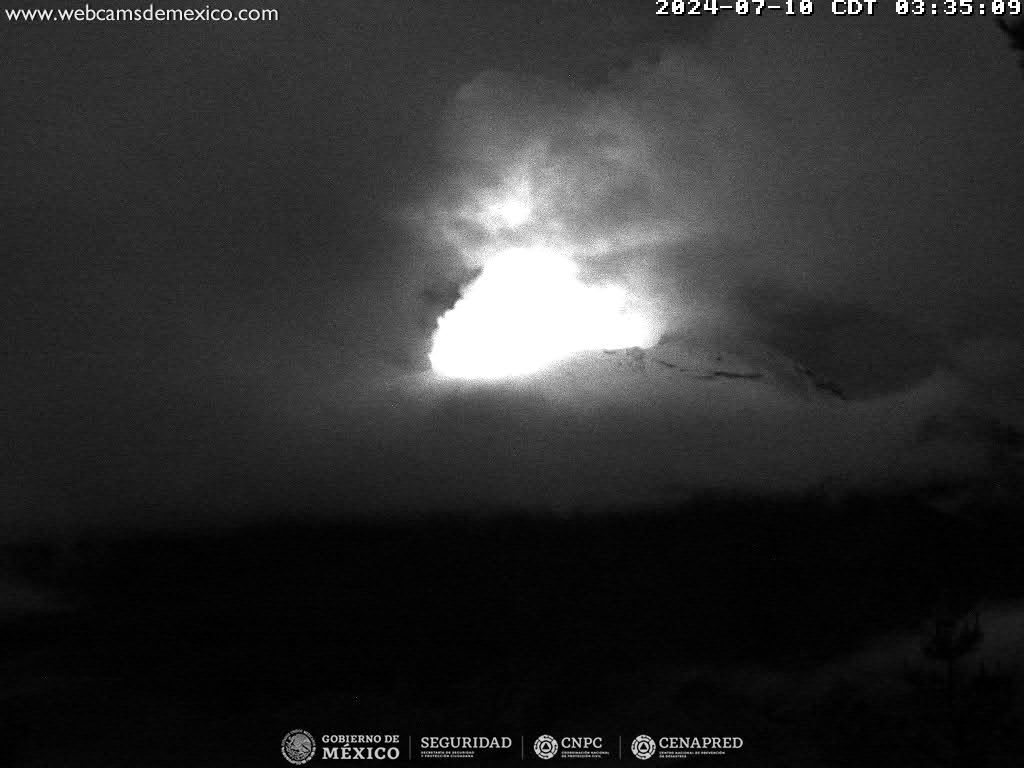 Popocatépetl registra 22 exhalaciones en 24 horas