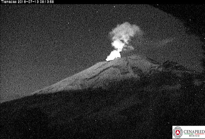Registra Cenapred 27 exhalaciones y sismo del Popocatépetl