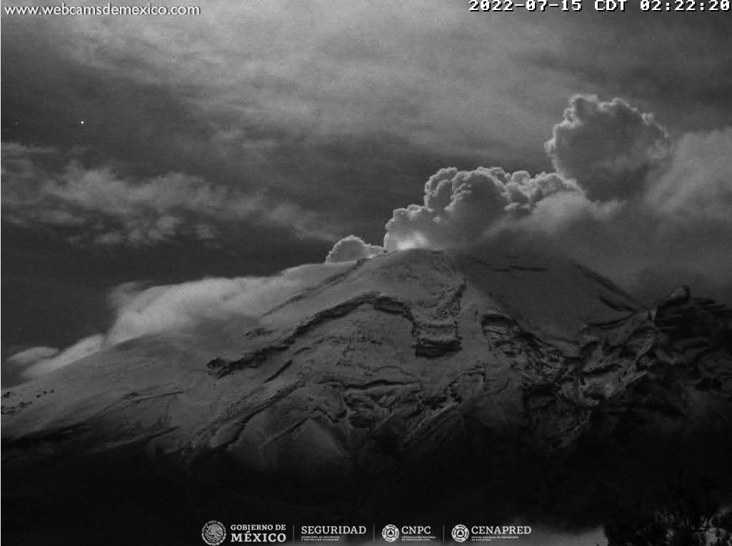 Popocatépetl registra una exhalación por hora