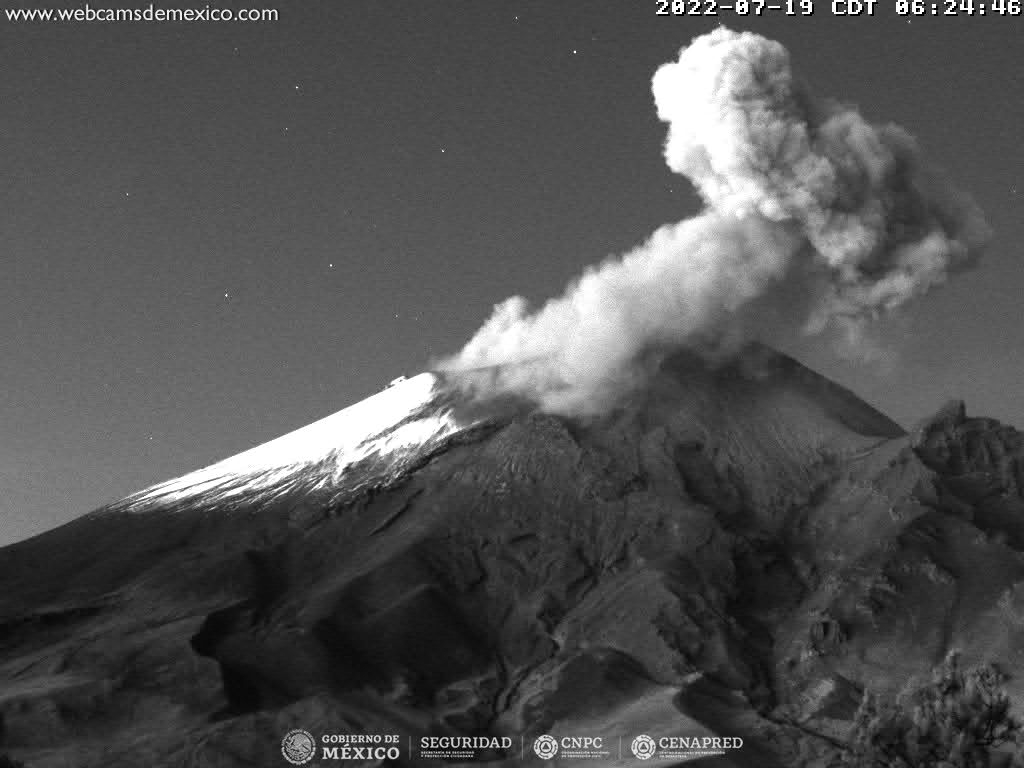 Popocatépetl registra 146 exhalaciones en 24 horas