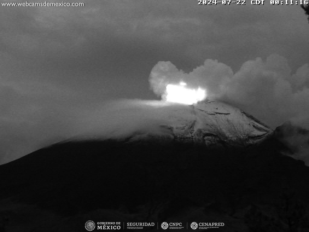 Popocatépetl registra 27 exhalaciones con ligeras cantidades de ceniza