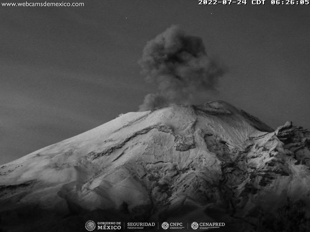 Popocatépetl registra 37 exhalaciones en 24 horas