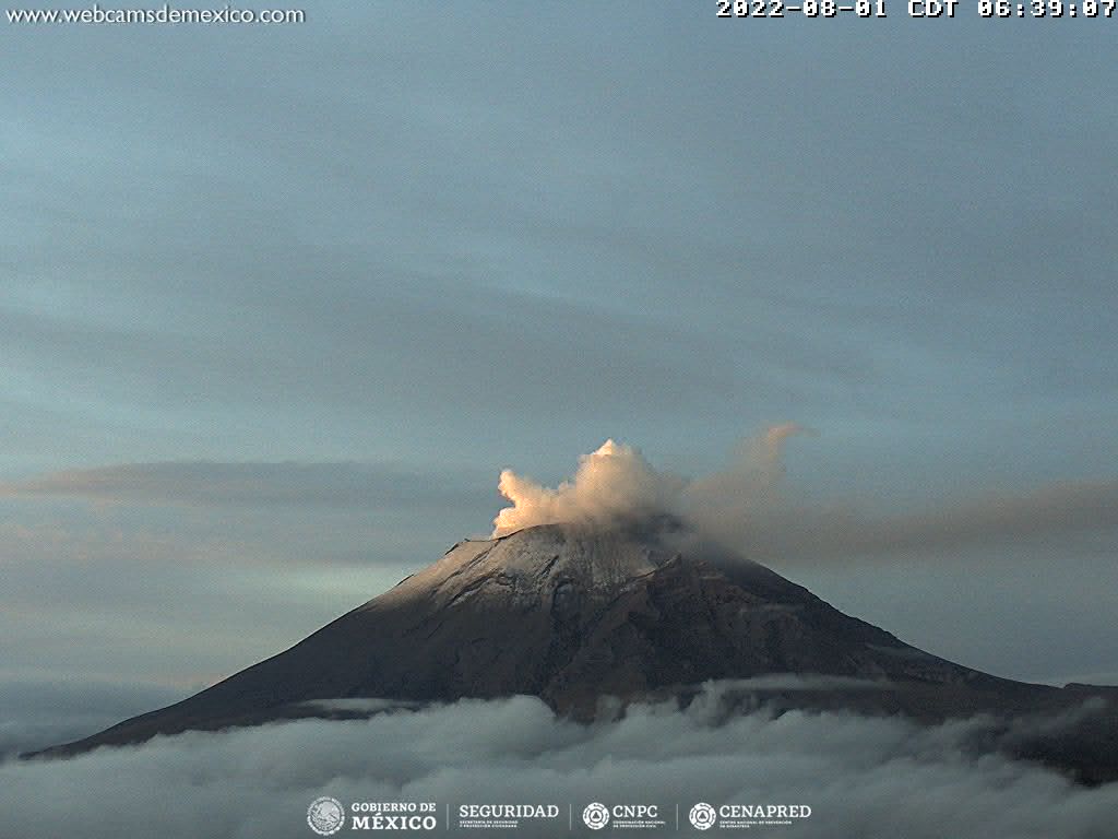 Popocatépetl registra dos exhalaciones cada hora