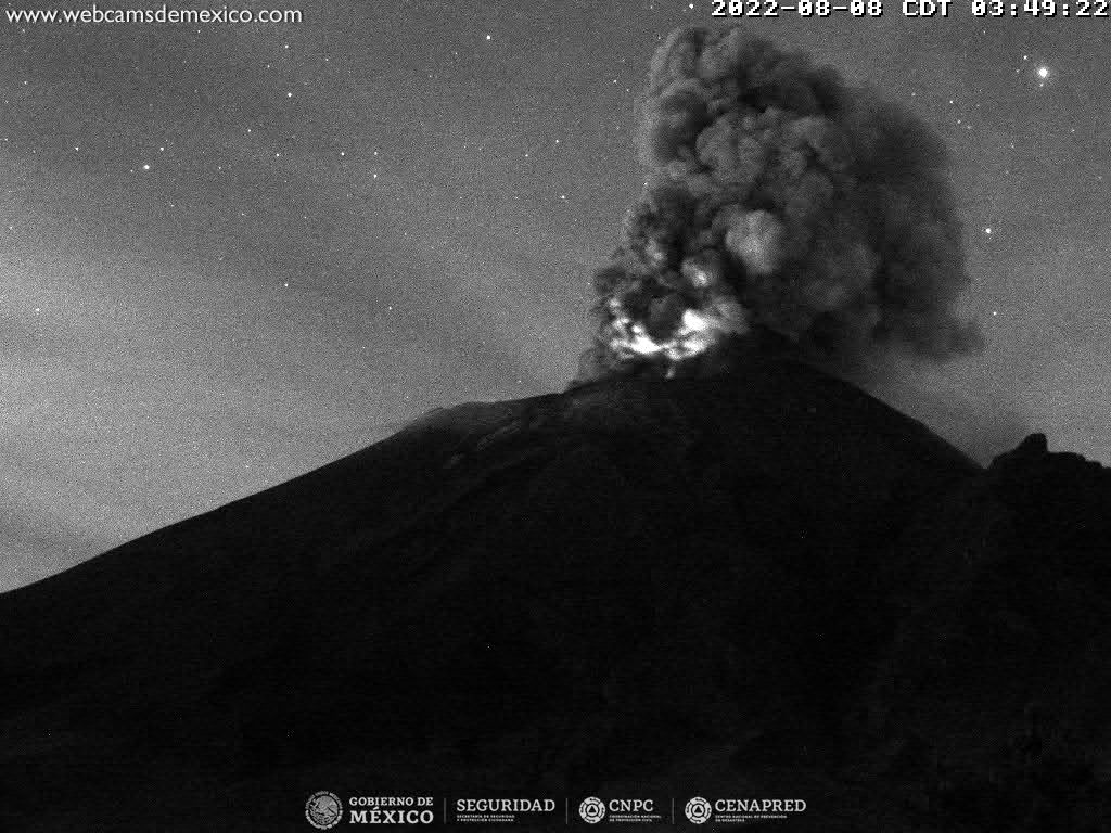 Popocatépetl aumenta actividad que registra 78 exhalaciones en 24 horas