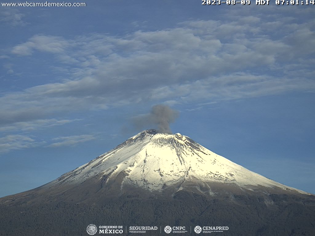 Popocatépetl registra 26 exhalaciones y un sismo en 24 horas