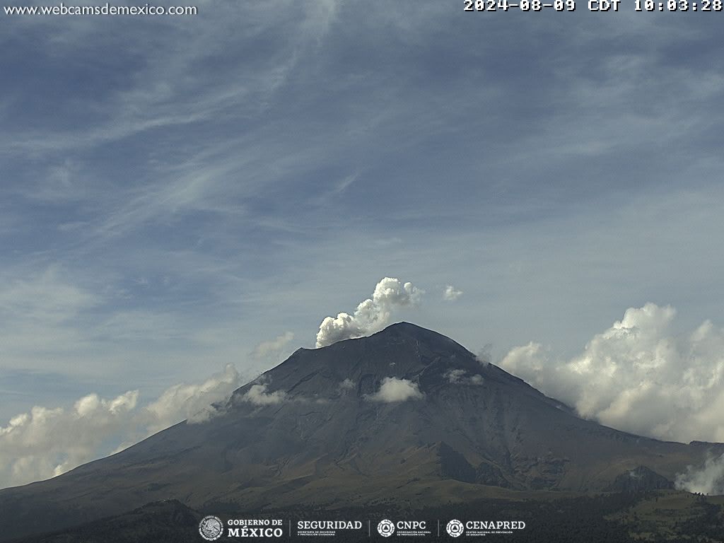 Popocatépetl registra 41 exhalaciones en las últimas 24 horas