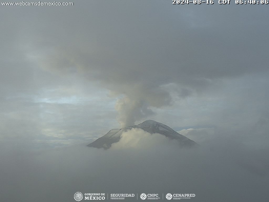 Popocatépetl registra 40 exhalaciones y 9.5 minutos de tremor armónico