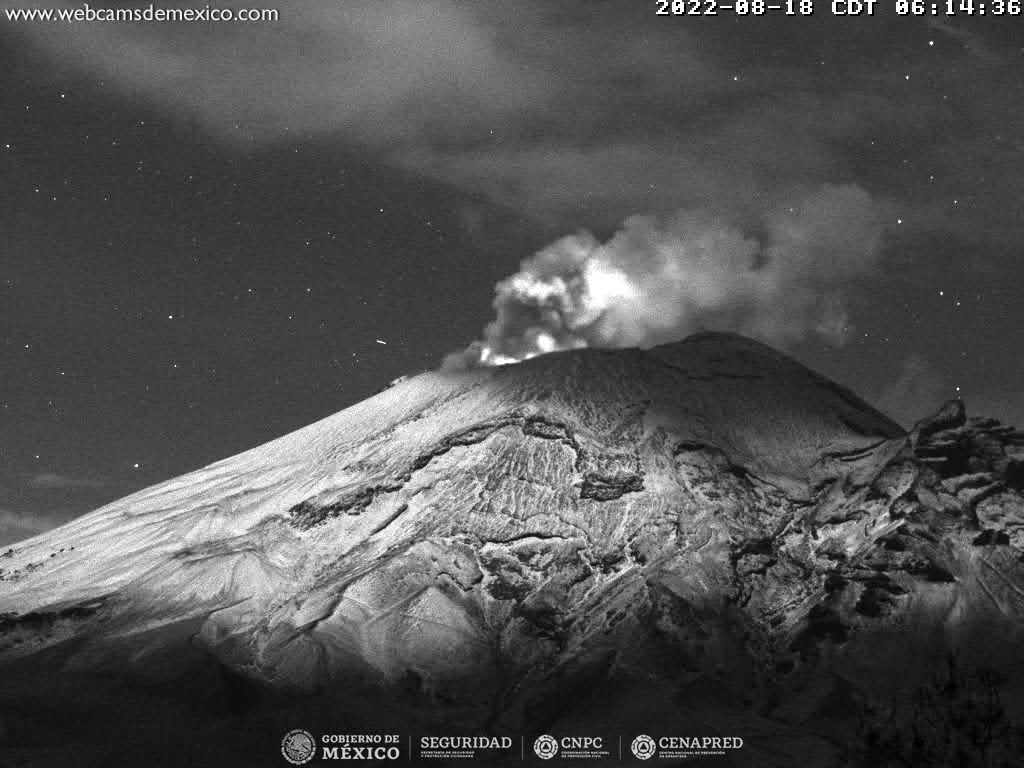 Popocatépetl registra 11 exhalaciones y un sismo volcanotectónico