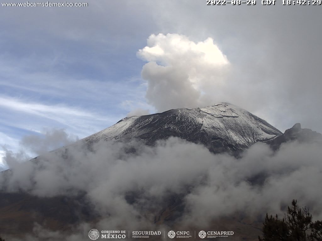 Popocatépetl registra 39 exhalaciones en 24 horas