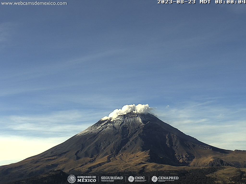 Popocatépetl registra 25 exhalaciones y una explosión