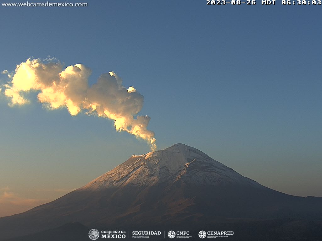 Popocatépetl registra explosión ayer por la noche
