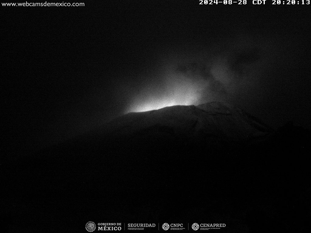 Popocatépetl registra 52 exhalaciones y 207 minutos de tremor