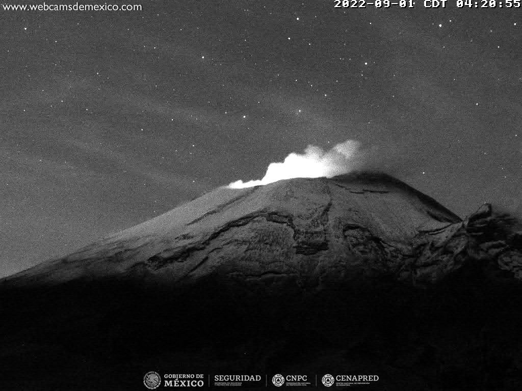Popocatépetl registra 33 exhalaciones y un sismo en 24 horas