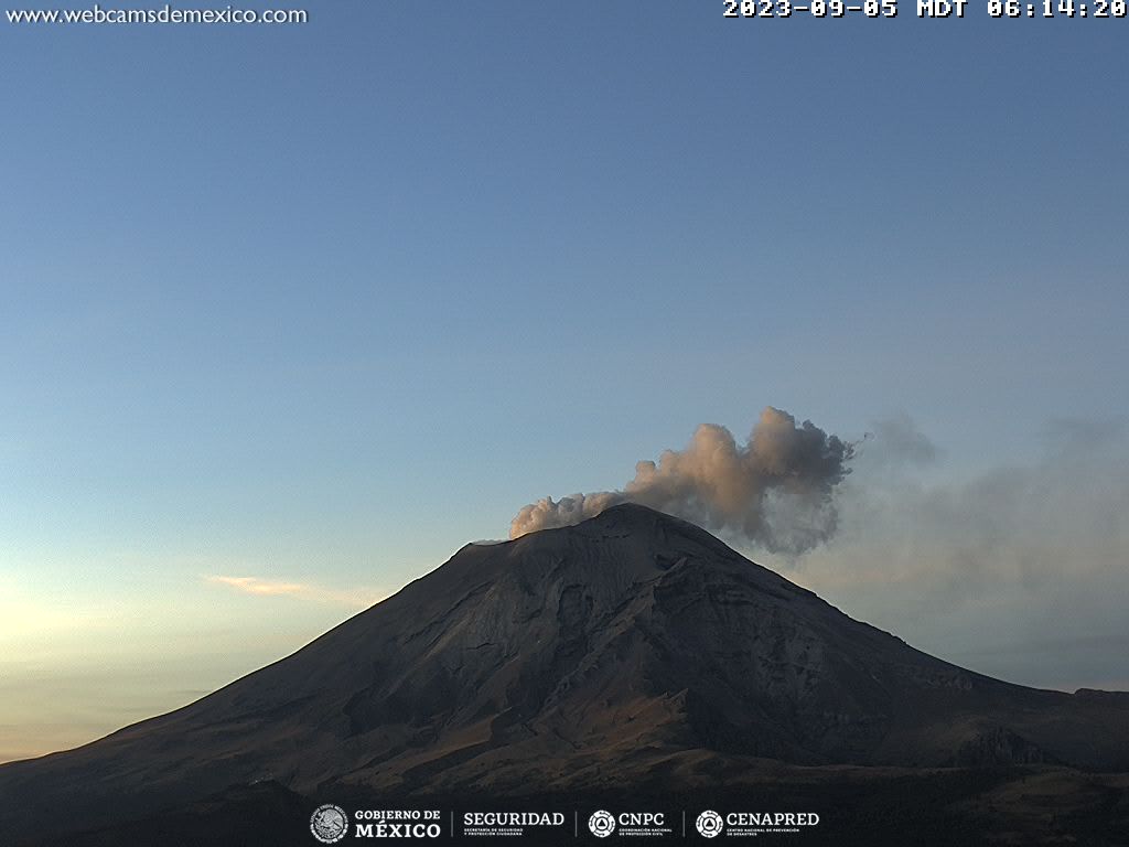 Popocatépetl registra 89 exhalaciones en 24 horas