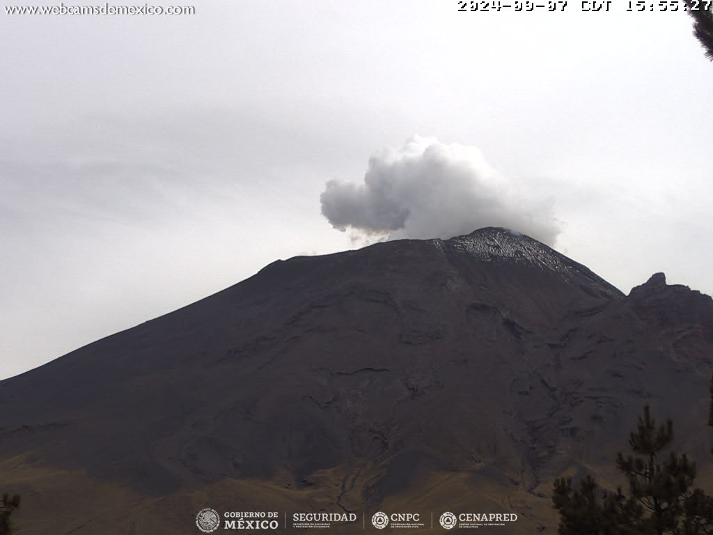 Popocatépetl registra 28 exhalaciones y 108 minutos de tremor