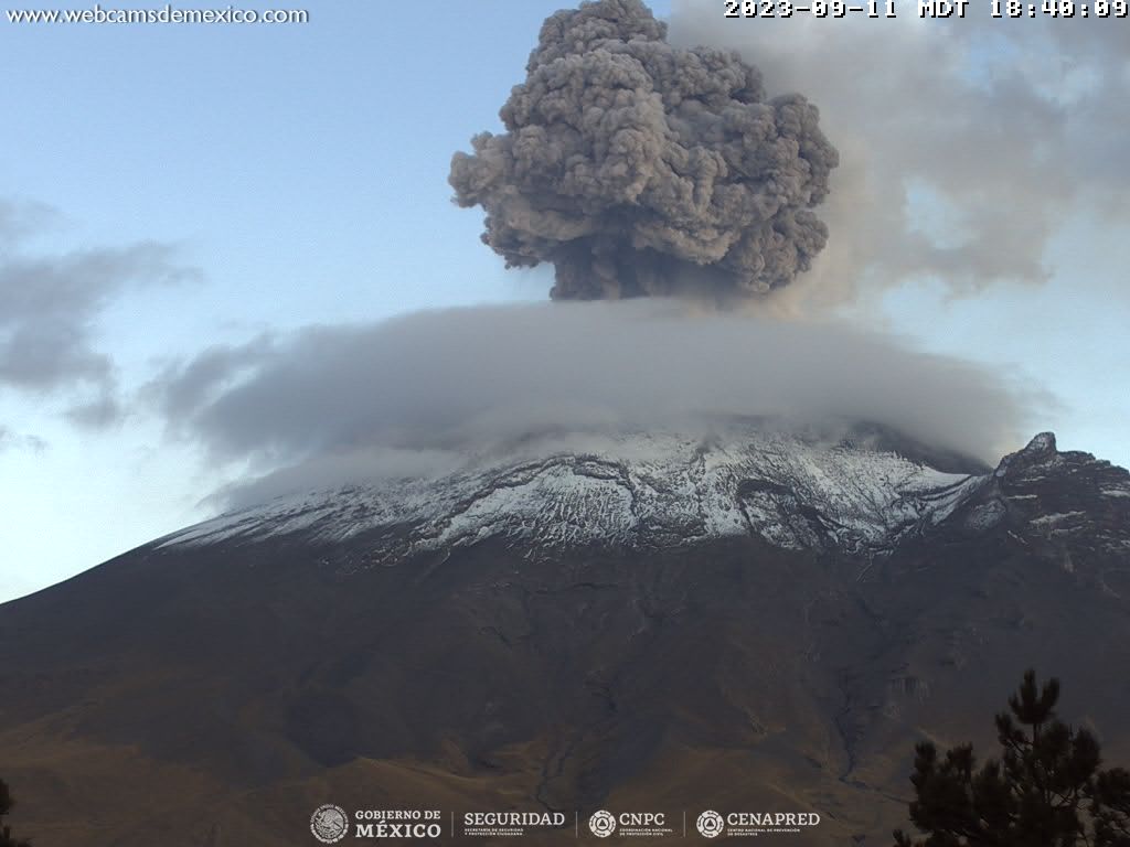Popocatépetl registra 40 exhalaciones y 365 minutos de tremor