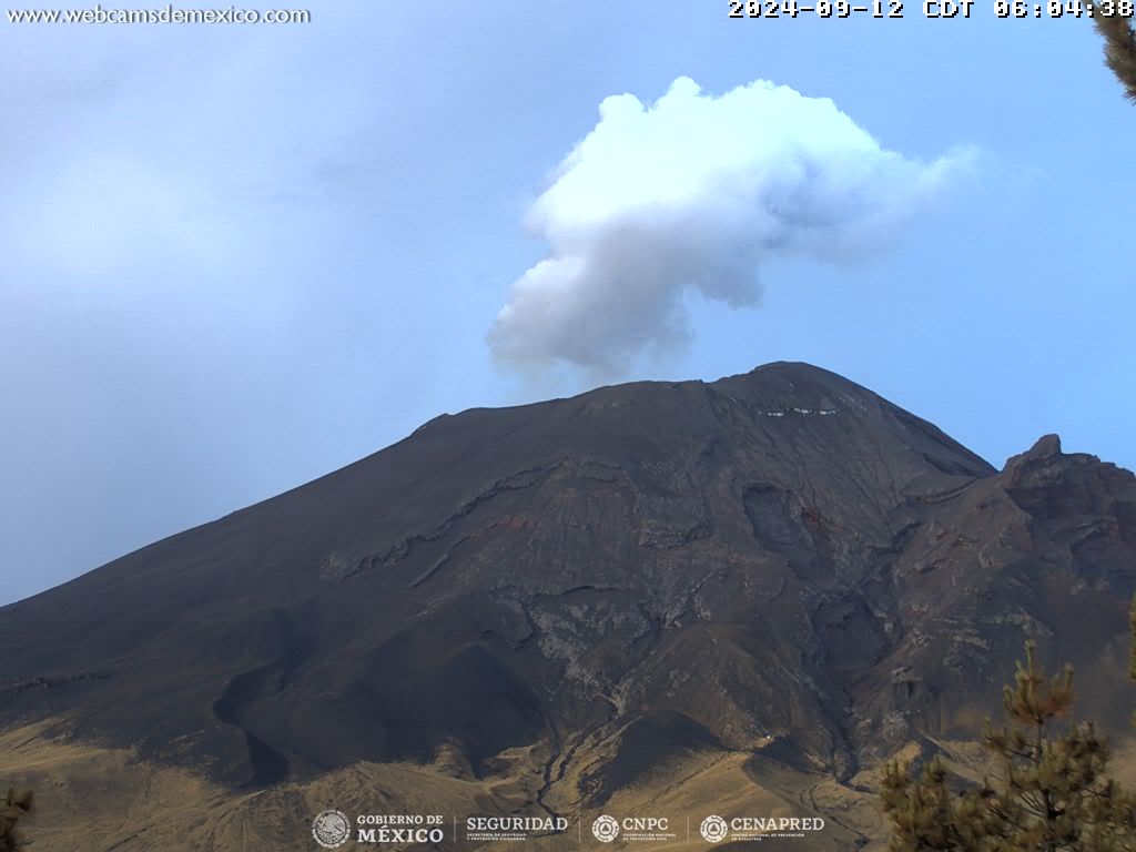 Popocatépetl sigue muy en calma con 18 exhalaciones en 24 horas