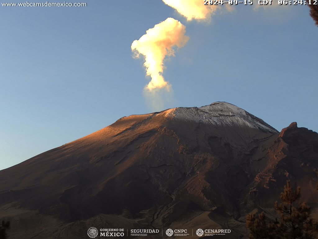Popocatépetl registra 65 exhalaciones en 24 horas